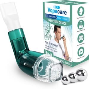Click to see full view Flutter Valve Breathing Exercise Device for Lungs, Mucus Removal & Lung Strengthening, Adjustable Resistance Expiratory Trainer, Portable Lung Exerciser for Mucus Clearance