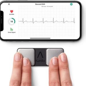 KardiaMobile 1-Lead Personal EKG Monitor – Record at Home – Detects AFib & Irregular Arrhythmias – Easy Results in 30 Seconds – Works w/Most Smartphones