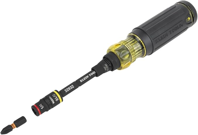 Klein Tools 32516HD KNECT 16-in-1 Impact-Rated Hybrid Screwdriver/Nut Driver, Magnetic, Flip Socket, 11 Bits, 2 Nut Drivers, 3/8-Inch Square Adapter - Image 3
