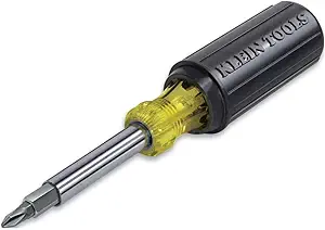 Klein Tools 32500 11-in-1 Screwdriver/Nut Driver Set, 8 Bits (Phillips, Slotted, Torx, Square), 3 Nut Driver Sizes, Cushion Grip Handle