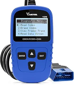VDIAGTOOL VD10 OBD2 Scanner Code Reader Car Diagnostic Tool Engine Fault Code Reader for Turn Off CEL with Freeze Frame/I/M Readiness for All OBDII Protocol Cars, OBD2 Scanner Diagnostic Tool