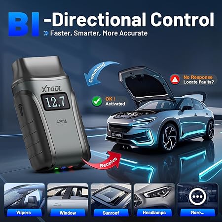 OBD2 Scanner Diagnostic Tool XTOOL Anyscan A30M V2.0, 2026 Wireless Bidirectional Scan Tool with Free Updates, 26 Resets, All System for Android & iPhone, Crank Sensor Relearn, EPB, Throttle Relearn - Image 2